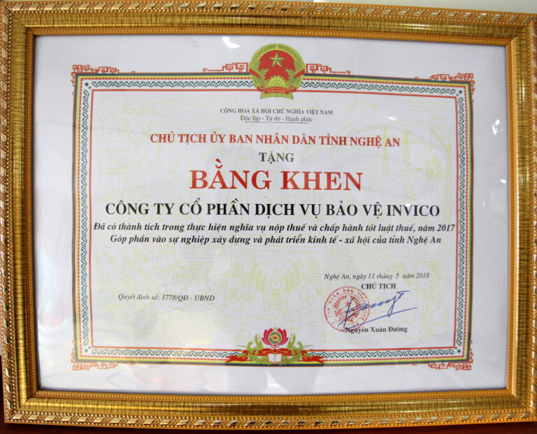 2018 bang khen tinh