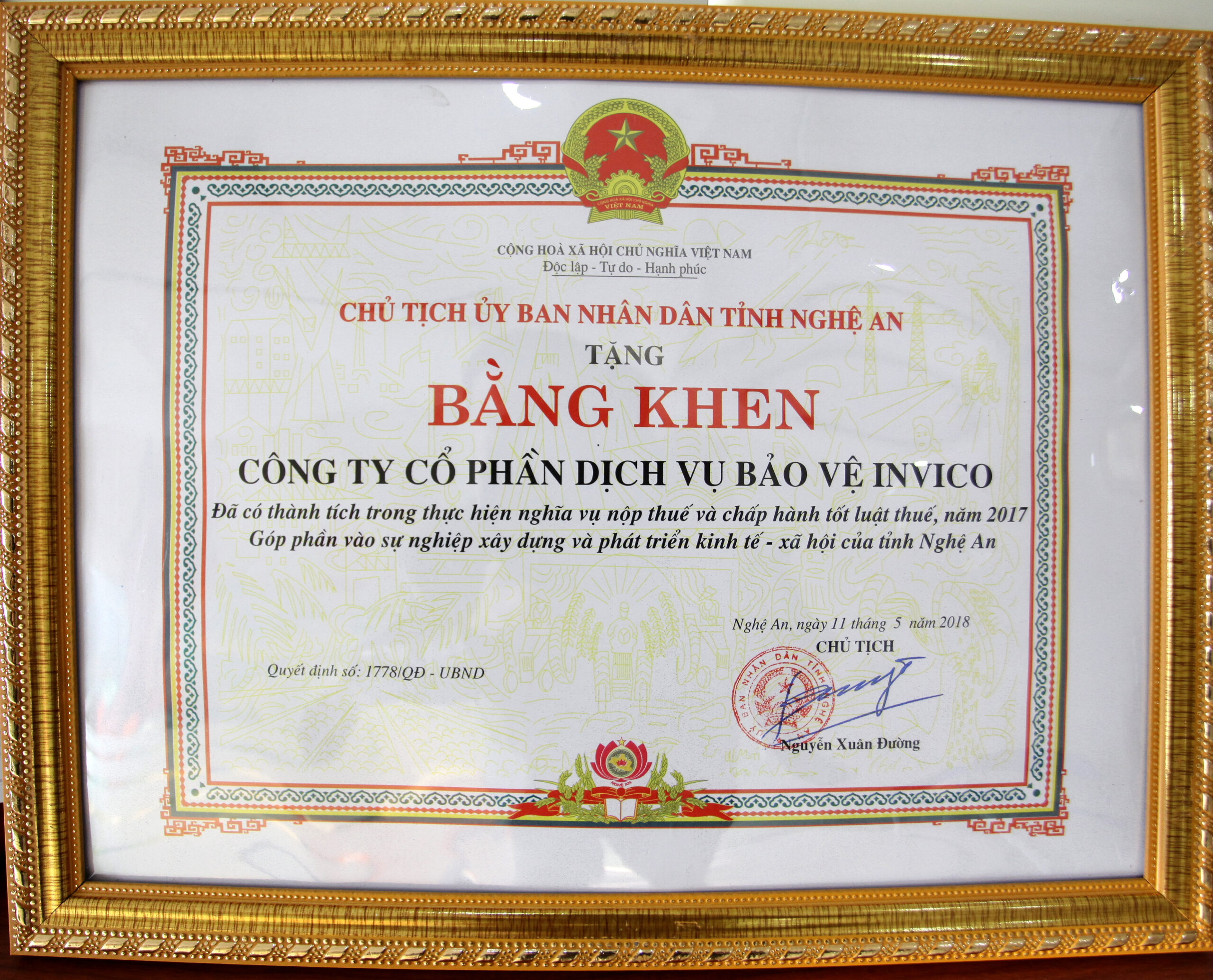 2018 bang khen tinh